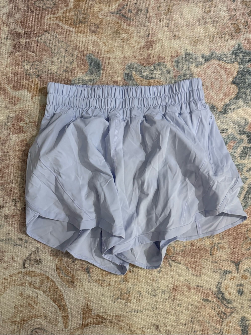 lululemon athletica Light Lavender Athletic Shorts with Elastic Waist